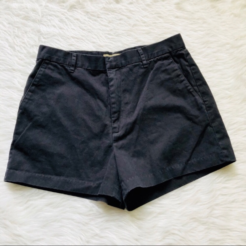 J.Crew Chinos Black Cotton Twill Shorts Womens Size 6 Casual Preppy Summer